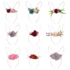 Fleurs artificielles bandeau Bunny oreilles de cheveux Costume de costume de cosplay de Noël de Pâques