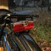 Rack de bagagem de bicicleta de mtb rack leve à prova d'água de bicicleta traseira banco traseiro refletivo da luz traseira da bateria alimentada pelo refletor de aviso
