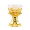 Titulares de velas Votivo Gift Glass Golden Decorative Lotus Fazendo suprimentos Portavelas Burners de óleo AB50ZT