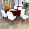 Table Cloth Christmas Tablecloth Bell Style Stretch Chair Protector Cover Washable Removable Seat Slipcover