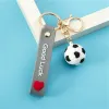 Nieuwe mini -ball sleutelhanger PVC Soft Glue Football Basketball Rugby Tennis Sporting Keyring voor tas Car Key Pendant Fan Lucky Gift