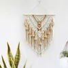 Tapissries Luda Hand-Woven Color Macrame Wall Hanging Ornament Bohemian Craft Decoration Gorgeous Tapestry for Home Living Room Decor