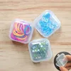 Storage Bottles 100PCS Empty Plastic Pp Clear Small Square Box Jewelry Ear Plugs Container Nail Art Colorful Decor Diamond Case