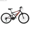 Bikes Hyper Bicycs Mens 26 Shocker Mountain Bike Black/Red L48