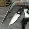 Rick Hinderer XM-18 3.5" Flipper Folding Knife D2 Blade G10 Handle with Clip Outdoor Camping Hunting Hiking Survival Everyday Carry EDC Knives for Gift