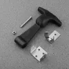 Borracha T Handeld trava trava de trava capuz por porta de captura ferramenta hasp preto retenha o kit de suportes flexíveis elásticos elásticos
