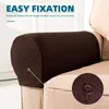 Chair Covers 4Pcs Armrest Stretch Couch Arm Anti-Slip With Nails Washable Sofa