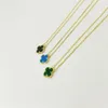 2024 Fashion Classic4/Four Leaf Clover Necklacesペンダントステンレススチール18Kゴールドメッキ女子バレンタインの母の日婚約ジュエリーA8