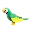 Paplot Parrot recheado de pelúcia de pássaro de pássaro brinquedos interativos para crianças meninos presentes de aniversário gatos verdes PLUSHIE