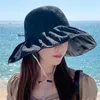 Hollow Antiuv Fisherman Hat for Women Springsummer Beach Sunscreen With Face Protection240409
