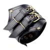 Rock Retro Style Cowhide Armband Two-Layer Cowhide Men's Armband Wide Leather Armband, Men's High-End och Versatile Armband