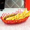 6-12pcs 9.5 '' Plastik Fast Food Basket Hot Dog Serving Tabletts Dutzend Plastikplatten Teller Restaurant Bar Accessoires Tool