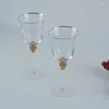 Wijnglazen Phnom Penh Champagne Goblet Diamond kristalglas gekleurd voor drankjes Caliz Cup Gold Set Vintage Cups