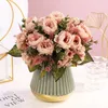 Decorative Flowers 1 Bunch Vintage Silk Peony Home Table Decoration Fake Simulation Floral Arrangements Wedding Bride Bouquet