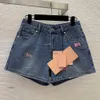 Jeans brand women jean designer pantaloni asciugamano asciugamano da retame di ricamo in velluto donna denim shorts sexy hot shorts 07 aprile