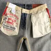 Mäns jeans retro trend motorcykel feng shui tvätt gamla jeans män mikro elastiska smala amerikanska ungdomar högstrt byxor t240409