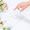 Vases 10/12/18 Holes Clear Acrylic Flower Vase Rectangular For Dining Table Wedding Decoration Rose Gift Box Desktop Home