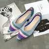 2024 Top Flat bottomed pointed ballet black white soft soled knitted maternity womens boat shoe casual and comfortable