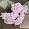 Decorative Flowers Artificial Silk Flower For Wedding Retro Rose Dusty Pink Blush Nude Light Coffee Floral Arrangement Decoration Autumn