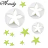 Baking Moulds Amoliy Pentagram Shape Cookies Cutter Mold Fondant Cake Biscuit Embossing Mould Sugar Craft Dessert Decorating Tools