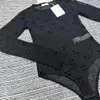 T-shirt vrouw luxe merk brief afdrukken gaas doorschijnende sexy vrouwen lange mouw ronde nek comfortabele gebakken straat buiten slijtage eendelige ademende dagelijkse slijtage