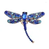 Pins Spettame facile 3 Colori Dragonfly di cristallo grande per donne Fashi