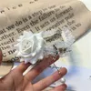 Hänghalsband utsökt blommig choker halsband rosblomma spetsar upp band krage kvinnor nacktillbehör för bröllopsfest