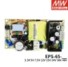 Średnia studnia EPS-65 Pojedyncze wyjściowe PSU AC DC PCB PCB 65W Zasilanie 3,3 V 5V 7,5 V 12V 15 V 24 V 36V 48V 8A 3A Meanwell