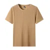 Jacquard Nylon Spandex Brand Designer Tops Mens Plain Summer T-shirt Short à manches décontractées pour hommes de mode 240408