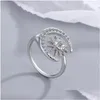 Klaster Pierścienie Prawdziwe 925 Sterling Sier Mini Diamond Ring Women Diwenfu Origin Pasme Związek biżuterii Anel Drop dostawa dhcti