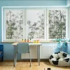 Window Stickers Chinese Bamboo Forest Pattern Privacy Film Landscape Stained Glass Frosted Static Cling Sticker