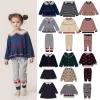 KSブランドの女の赤ちゃんの服セット子供セーターとパンツスーツの子供たちはセーターを編む新生児長袖服を編む