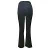 FLARED PANTS CHIC Retro Mid-Rise Wide Leg Flare Jeans Belted Lace-Up Floor Length Women Jeans