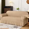 Stol täcker 1 2 3 4 Seersucker soffa SOFA SOFFA SOFFAS kjol Cover Couch Slipcovers Chaise Longue för vardagsrummet