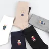 Herrensocken 1 Paar Gentleman Cartoon Bär Einfacher Stil bequemer atmungsaktives mittlerer Calf Campus Sports Modelle Baumwolle