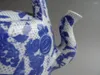 Vasi jingdezhen blu e bianco in porcellana manico teapot pentola di acqua fredda jug gug vintage ad alta temperatura 4 kg capacità