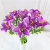 Dekorativa blommor 20st konstgjorda liljor Flower Stamens Flores Artificiales för DIY nylonstrumpa tillbehör heminredning
