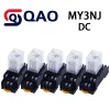 5SET MY3NJ Электромагнитная катушка Общая реле DPDT 11PINS HH53P DC12V 24V 110V 220V Миниатюрный реле с базой PYF11A