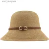 Широкие шляпы с ковшой шляпы новая девушка соломенная рыбака шляпа широкая лога