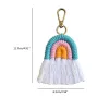 Rainbow Keychain Macrame tissage Rainbow Tassel Keychain Boho Rainbow Keychain Backpack Wallet Decor Cadeau de Noël