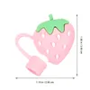 Disposable Cups Straws 2 Pcs Straw Dust Plug Drinking Covers Reusable Cutes Tip Colorful Protective Cap