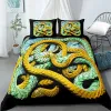 Set de cama de serpiente Cubierta de edredón de edredón de animales salvajes con cubiertas de almohadas de reina para niños Adultos Decoración de la habitación del dormitorio