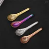 Cuillères 1 / 2pcs Caviar Spoon Pot Filtre avec une longue manche Vintage Thé Set Small 56 trous outils de cuisine