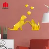 3D Mini Mirror Walk Naklejki do dekoracji domu zdejmowane małe sztuka kota samoprzylepne lustra akrylowe sypialnia dekoracje ozdoby