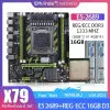 Moderbrädor Envinda X79 Moderkortet Set LGA 2011 med Xeon E5 2689 CPU 8GB*2 = 16GB REG ECC Memory DDR3 RAM PC3 1333MHz Gaming PC Placa X79G