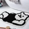 Tapijten Tufting Panda Bear Badkamer Mat Zacht Fluffy Cartoon Tapijt Kinderen Slaapkamer Tapijt Deur Vloer Anti slip pad Asthetisch Home Warm Decor