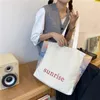 Bag Female Canvas Shoulder Oil Painting Printing Women Shopping Bags Ladies Fabric Grocery Handbags Tote Books For Girls