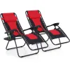 Zero Gravity Lawn Chairs Set of 2 Foldable Recliner Anti Gravity Lounge Chairs Outdoor Camp Chairs for Poolside Backyard Chair