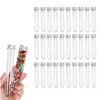 6pcs 40 ml tubes à essai en plastique vide mini pot à vis à vis à vis de rangement épices de rangement de rangement