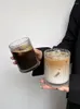 Bicchieri da vino tazza di vetro a bassa bassa trasparente tazze d'acqua addensate verticali per il succo di latte per succo di whisky cocktail home office bar